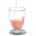 Cană din sticlă cu perete dublu borosilicat de 350 ml